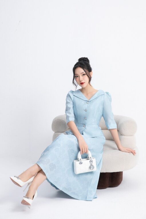 ÁO PEPLUM CÀI KHUY NGỌC AK14562