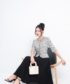 ÁO PEPLUM HỌA TIẾT SM16092